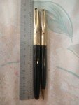 Waterman Gold Filled Cap Black Barrel Fountain Pen