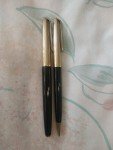 Waterman Gold Filled Cap Black Barrel Fountain Pen