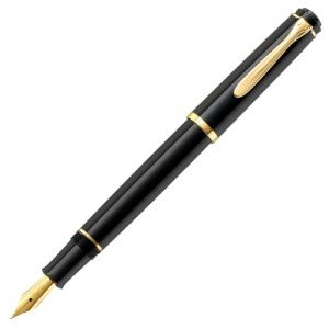 Pelikan P200 Classic Black Fountain Pen, Medium Point