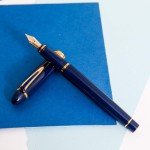 Aurora Ipsilon Deluxe Blue and Gold Fountain Pen