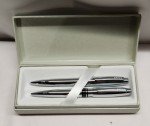 Cross Polished Chrome Ballpoint Pen and Pencil Set