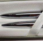 Cross Polished Chrome Ballpoint Pen and Pencil Set
