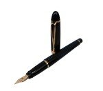 Aurora Ipsilon 14kt Gold Fountain Pen - Black & Gold