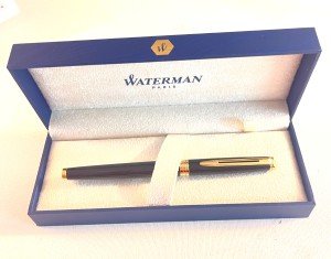 Waterman Hemisphere Black Lacquer Fountain Pen - Fine Nib
