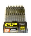 Pilot G2 Premium Gel Ink Pens 20-Pack - Black