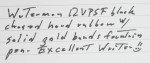 Waterman Black Ebonite Fountain Pen with Gold Bands