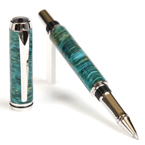 Lanier Pens Baron Rollerball Pen - Turquoise Box Elder