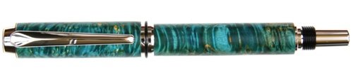 Lanier Pens Baron Rollerball Pen - Turquoise Box Elder