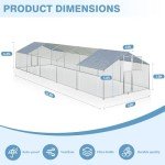 Stylish Large Outdoor Chicken Coop with UV Cover