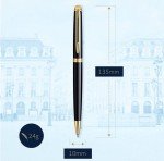 Waterman Hemisphere Black Ballpoint Pen with Gold Trim