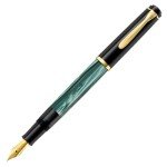 Pelikan M200 Marble Green Fountain Pen, Fine Point