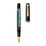 Pelikan M200 Marble Green Fountain Pen, Fine Point