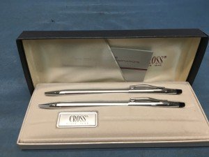 Cross Chrome Ballpoint Pen and Pencil Set