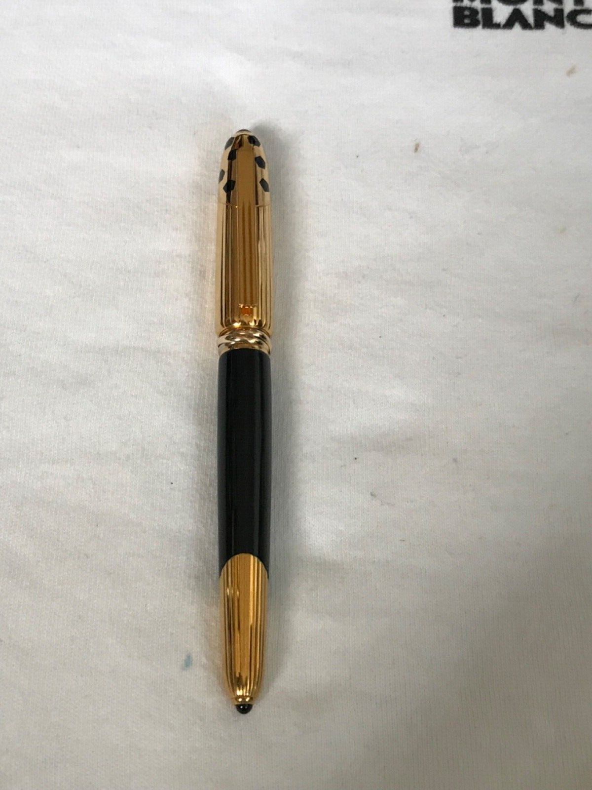 Cartier Panthere Black/Gold Plated Fountain Pen, 18K M Nib