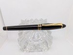 Aurora Ipsilon Black Resin Fountain Pen with Gold Trim
