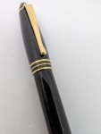 Aurora Ipsilon Black Resin Fountain Pen with Gold Trim