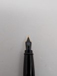Aurora Ipsilon Black Resin Fountain Pen with Gold Trim