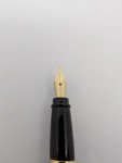 Aurora Ipsilon Black Resin Fountain Pen with Gold Trim