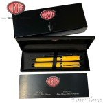 Aurora Ipsilon Yellow Fountain Pen with Free Ballpoint