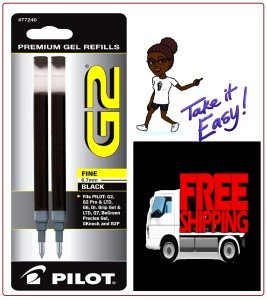 Pilot G2 Gel Ink Refills - 0.7mm Black