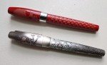Montegrappa Fortuna Skull Silver & Red Rollerball Pens