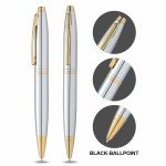 CROSS Calais Chrome & Gold Ballpoint Pen