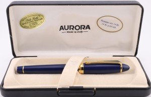 Aurora Ipsilon Deluxe Fountain Pen - Blue/Gold