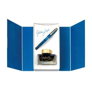 Pelikan M200 Golden Lapis Fountain Pen Set