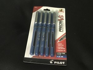 Pilot Precise V5 Extra Fine Blue Ink Pens, 5 Pack