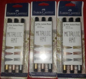 Faber-Castell Pitt Metallic 3-Pack Pens