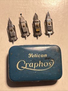 Vintage Pelican Graphos Fountain Pen Nibs Set