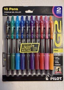 Pilot G2 Fine Point Gel Pens - 10 Pack