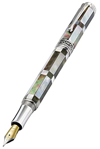 Xezo Maestro Fountain Pen: Tahitian Pearl, Chrome Plating