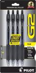 Pilot G2 Black Fine Point Gel Pens, 4-Pack