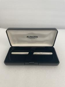 Aurora Hastil Fountain Pen, Solid Silver 14K Nib
