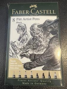 Faber-Castell Pitt Artist Pens - 8 Black Set