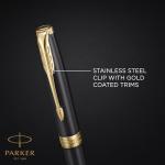 PARKER Sonnet Grey Fountain Pen with Gold Trim
