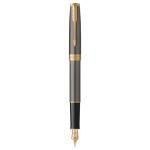 PARKER Sonnet Grey Fountain Pen with Gold Trim
