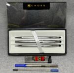 Cross Chrome 3-Piece Rollerball, Ballpoint, and Pencil Set