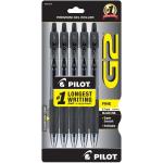 Pilot G2 Fine Point Gel Ink Pens, Black, 5 Pack