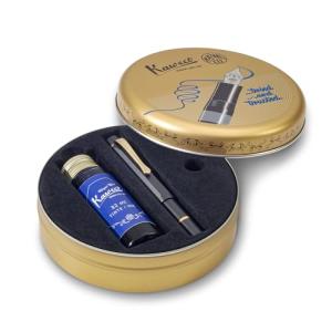 Kaweco Piston Sport Black/Gold Fountain Pen Set
