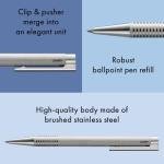 Lamy Logo Brushed Ballpoint Pen in Stainless Steel
