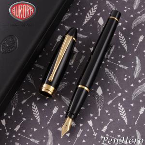 Aurora Ipsilon Black Fountain Pen with Broad Nib