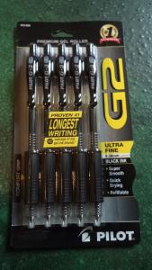 Pilot G2 Black Gel Roller Pen 6-Pack