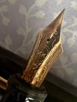Aurora 88 Black Satin Fountain Pen with Rose Gold Trim