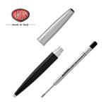 Aurora Black Barrel Ballpoint Pen with Chrome Cap