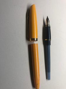 Aurora Yellow and Gold Fountain Pen