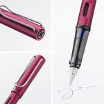 Lamy AL-Star Black Purple Fountain Pen with Grip
