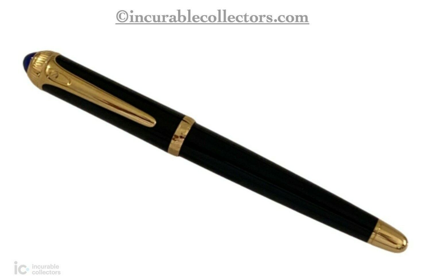 Cartier Roadster Black Gold Fountain Pen with 18K Nib