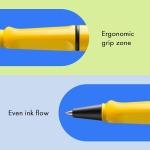 Lamy Safari Yellow Rollerball Pen, Ergonomic Grip